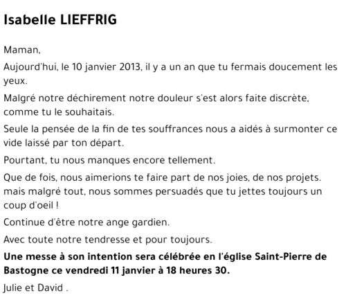 Isabelle LIEFFRIG