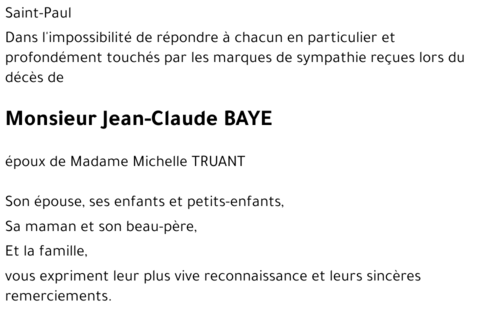 Jean-Claude BAYE