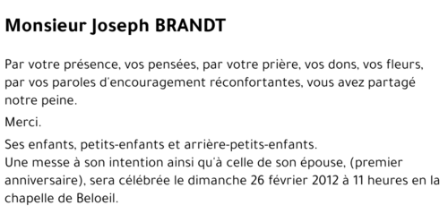 Joseph BRANDT