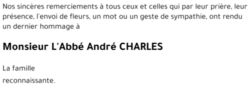 l'Abbé André CHARLES