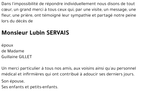 Lubin SERVAIS