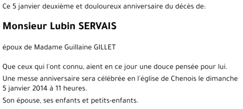 Lubin SERVAIS