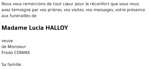 Lucia HALLOY
