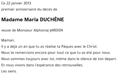 Maria DUCHÊNE