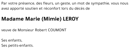 Marie (Mimie) LEROY