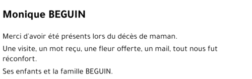Monique BEGUIN