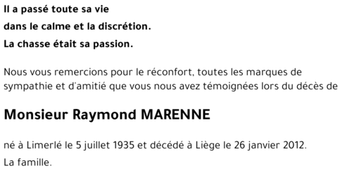 Raymond MARENNE