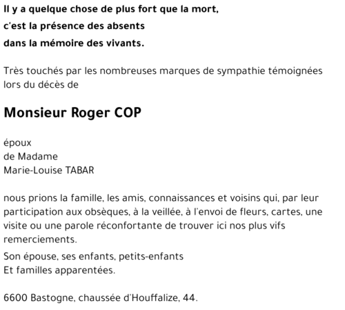 Roger COP