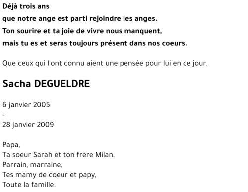 Sacha DEGUELDRE