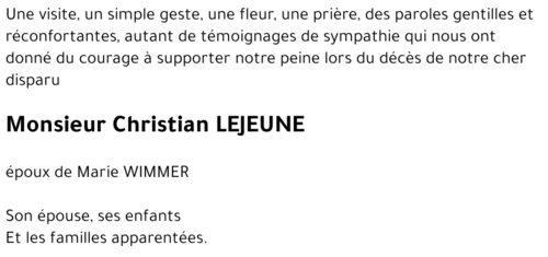 Christian LEJEUNE