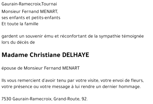 Christiane DELHAYE