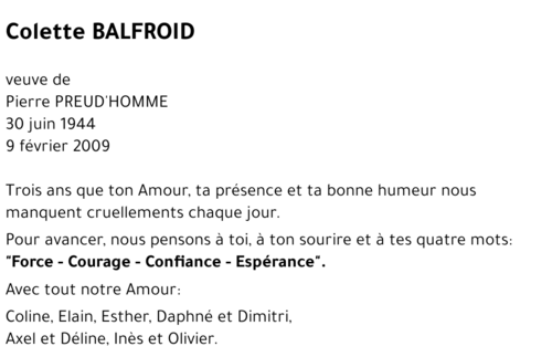 Colette BALFROID
