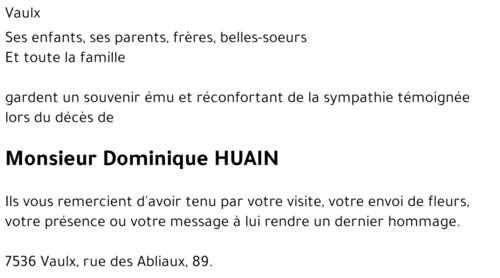 Dominique HUAIN