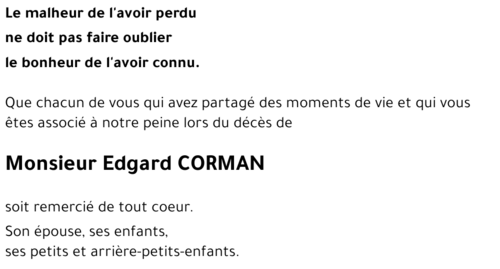 Edgard CORMAN
