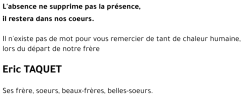 Eric TAQUET