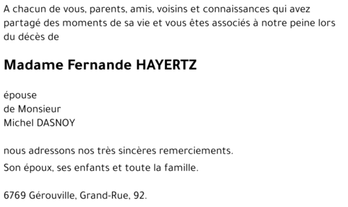 Fernande HAYERTZ