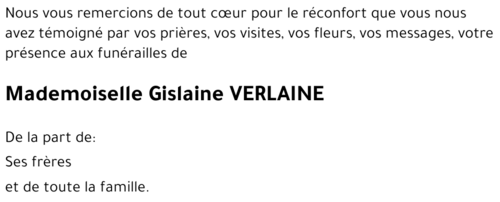 Gislaine VERLAINE