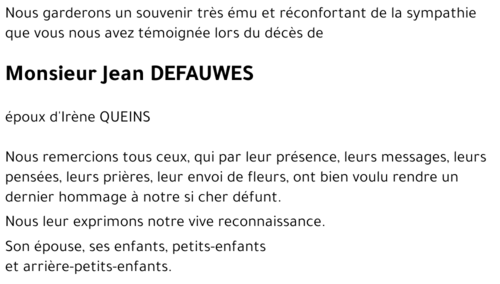 Jean DEFAUWES