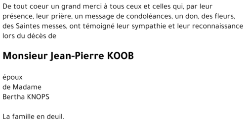 Jean-Pierre KOOB