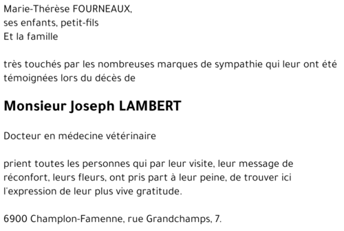 Joseph LAMBERT
