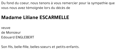Liliane ESCARMELLE