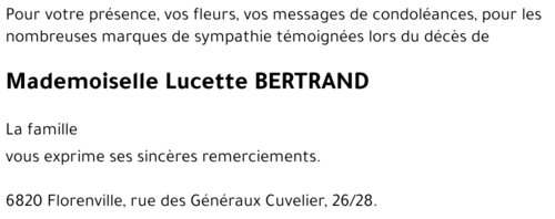 Lucette BERTRAND