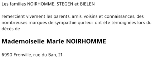 Marie NOIRHOMME