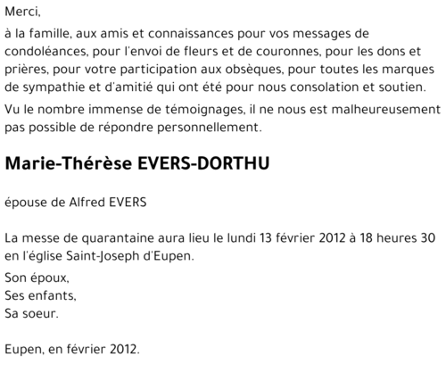 Marie-Thérèse EVERS-DORTHU