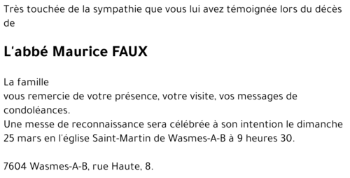 Maurice FAUX