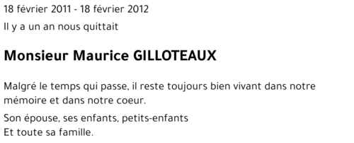 Maurice GILLOTEAUX