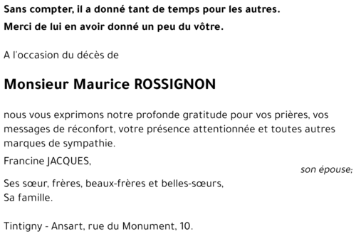 Maurice ROSSIGNON