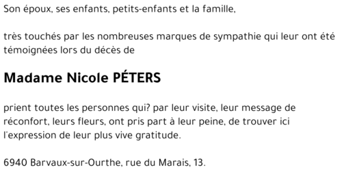 Nicole PÉTERS