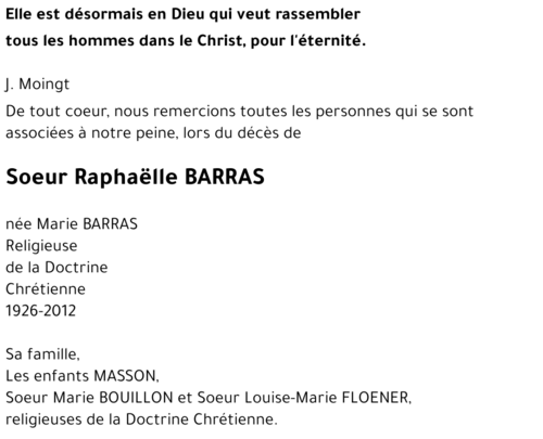 Raphaëlle BARRAS