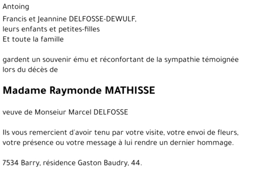 Raymonde MATHISSE