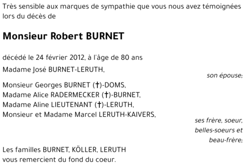 Robert BURNET