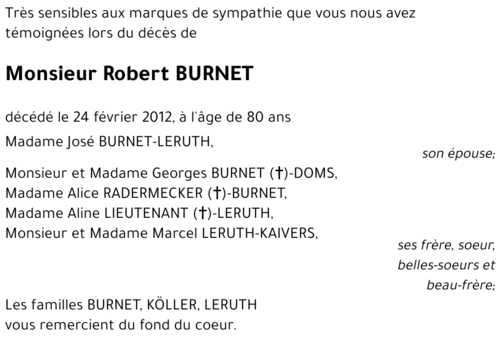 Robert BURNET