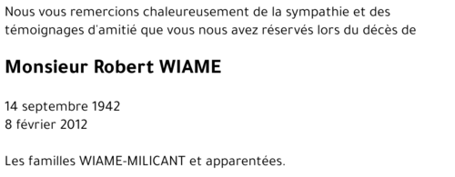 Robert WIAME