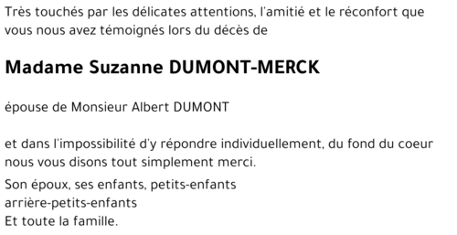 Suzanne DUMONT-MERCK