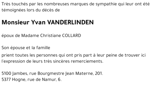 Yvan VANDERLINDEN