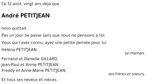 André PETITJEAN