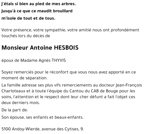 Antoine HESBOIS