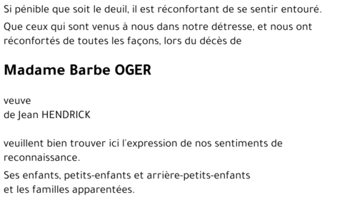 Barbe OGER