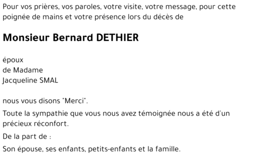 Bernard DETHIER