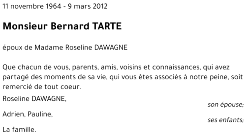 Bernard TARTE