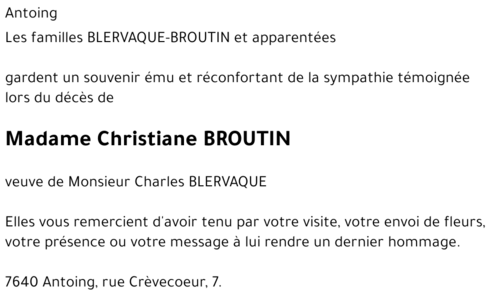 Christiane BROUTIN