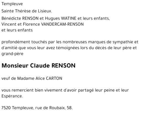 Claude RENSON