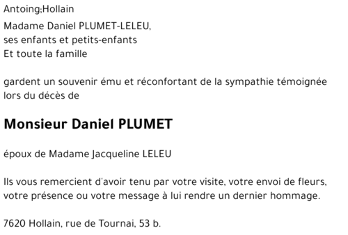 Daniel PLUMET