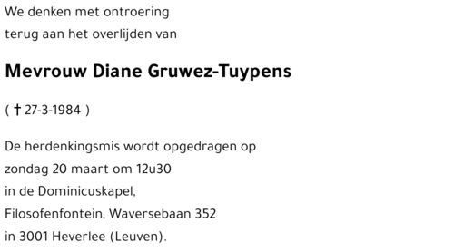 Diane GRUWEZ - TUYPENS