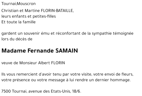 Fernande SAMAIN
