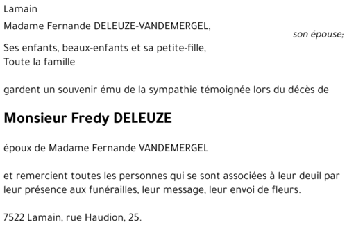 Fredy DELEUZE